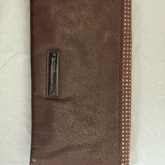 BCBGeneration Lola Brown Clutch with Rhinestone Accents - Picture 3 of 9